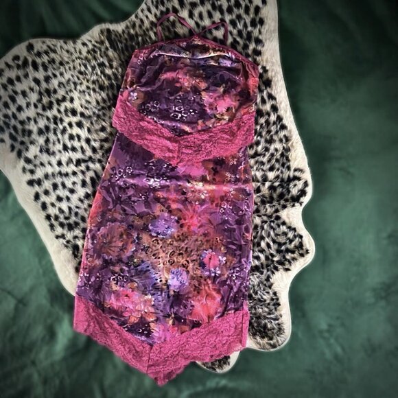 NWT Delia's Floral Velour Lace Sold Out Midi Dress Dolls Kill Medium - Picture 1 of 6